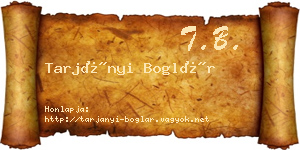 Tarjányi Boglár névjegykártya